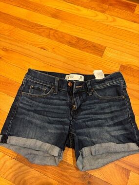 Abercrombie & Fitch Dark Blue Denim Jean Shorts